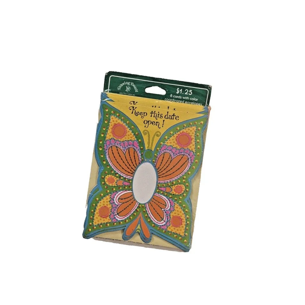 Vintage 1970's Butterfly Party Invitations